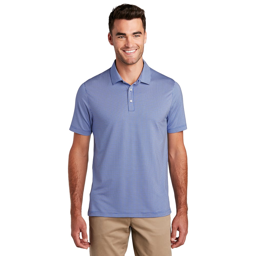 Port Authority K646 Gingham Performance Polo Shirt