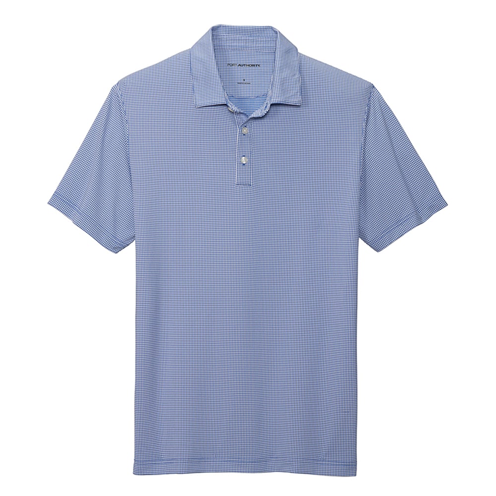 Port Authority K646 Gingham Performance Polo Shirt