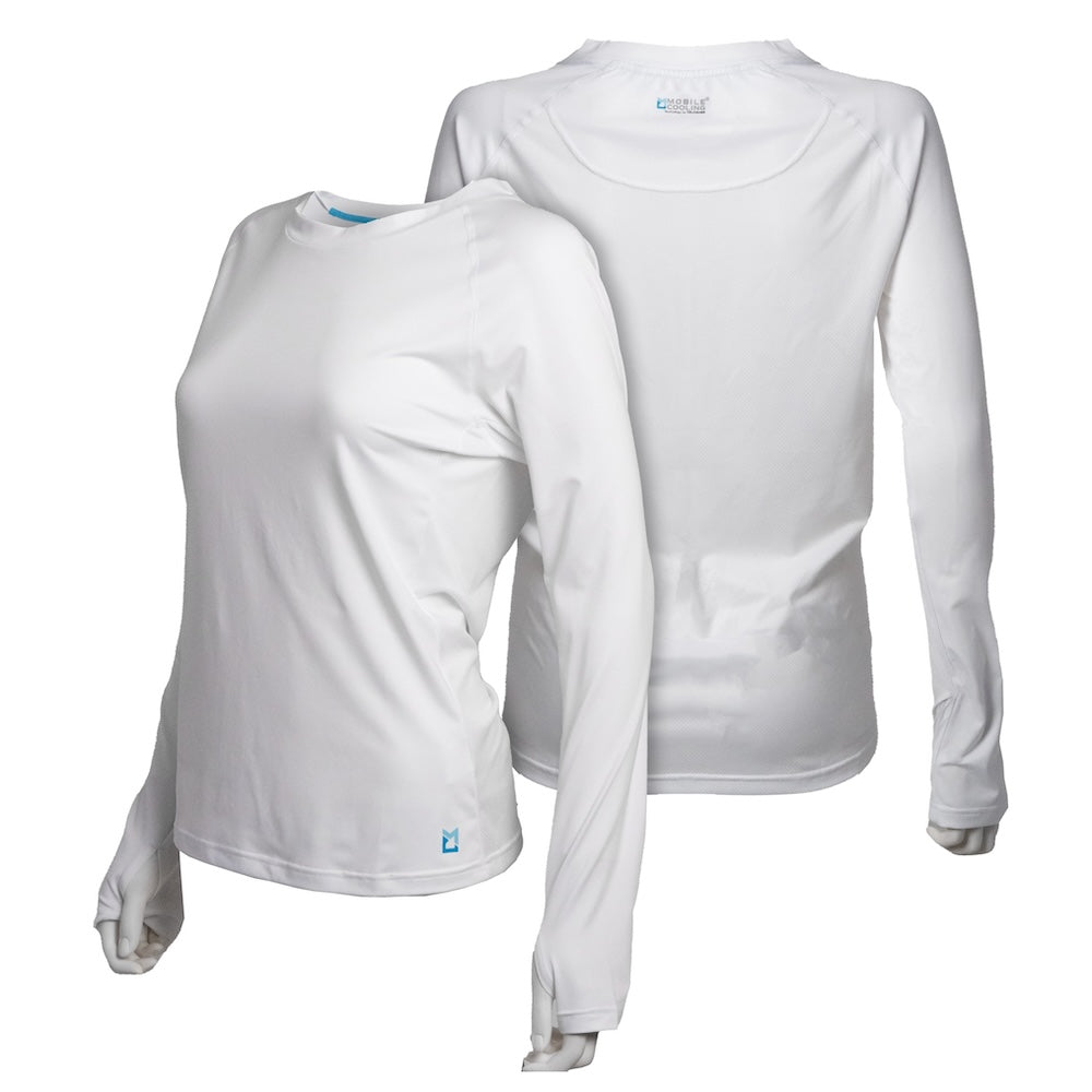 2023-Fieldsheer-Mobile-Cooling-Womens-Longsleeve-Shirt-White-Combo