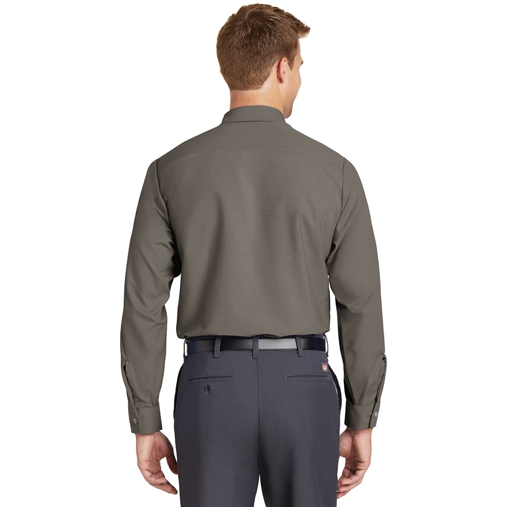 Red Kap SP14 Long Sleeve Industrial Work Shirt with Buttoned Pockets - Gorvex.com