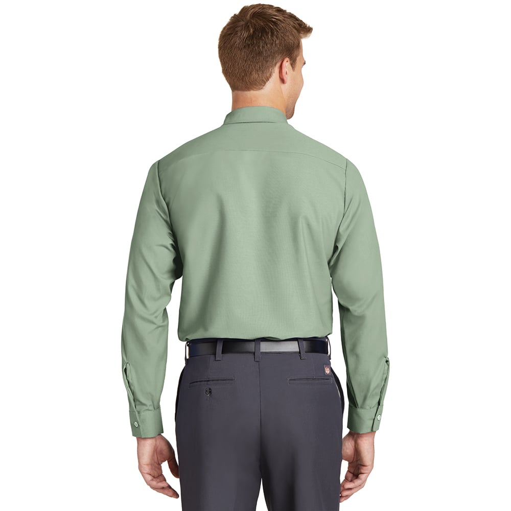 Red Kap SP14 Long Sleeve Industrial Work Shirt with Buttoned Pockets - Gorvex.com