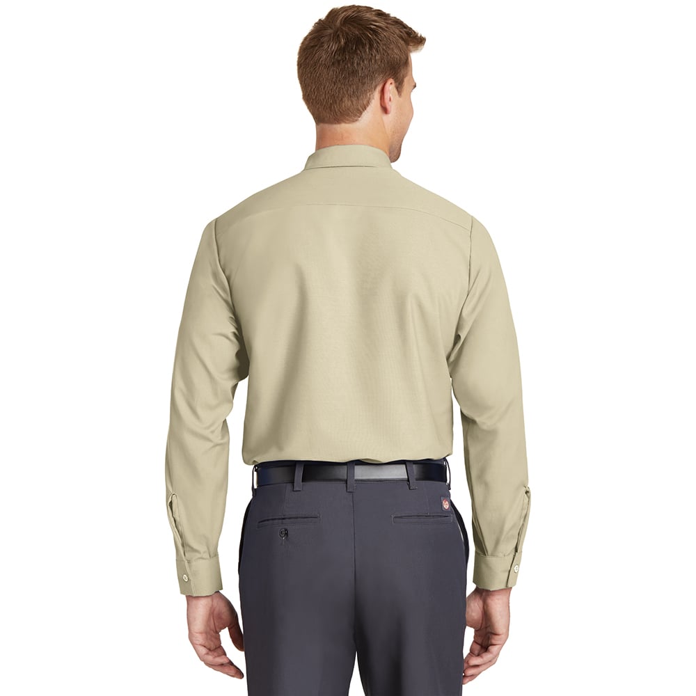 Red Kap SP14 Long Sleeve Industrial Work Shirt with Buttoned Pockets - Gorvex.com