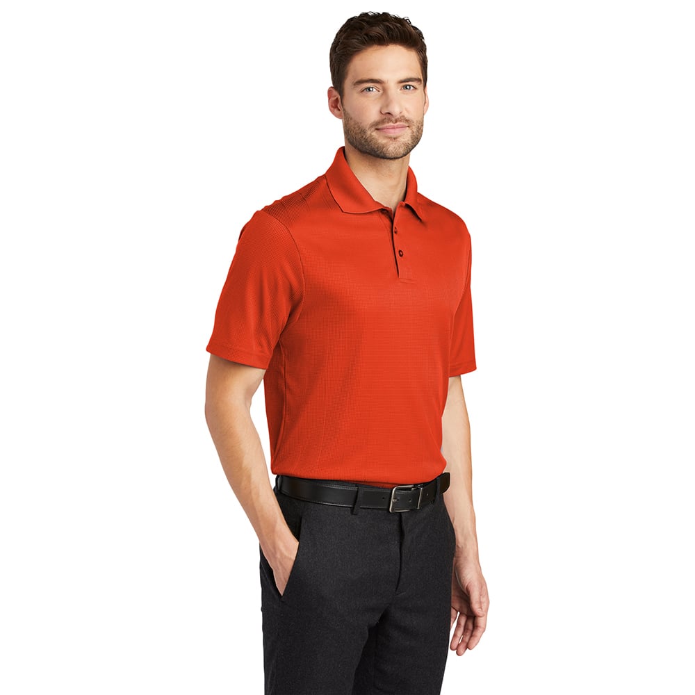 Port Authority K528 Fine Jacquard Short Sleeve Performance Polo Shirt - Gorvex.com