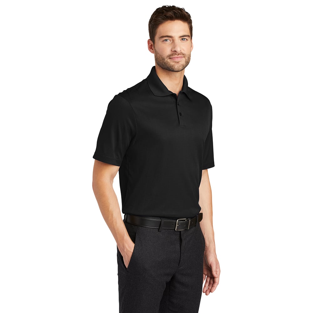 Port Authority K528 Fine Jacquard Short Sleeve Performance Polo Shirt - Gorvex.com
