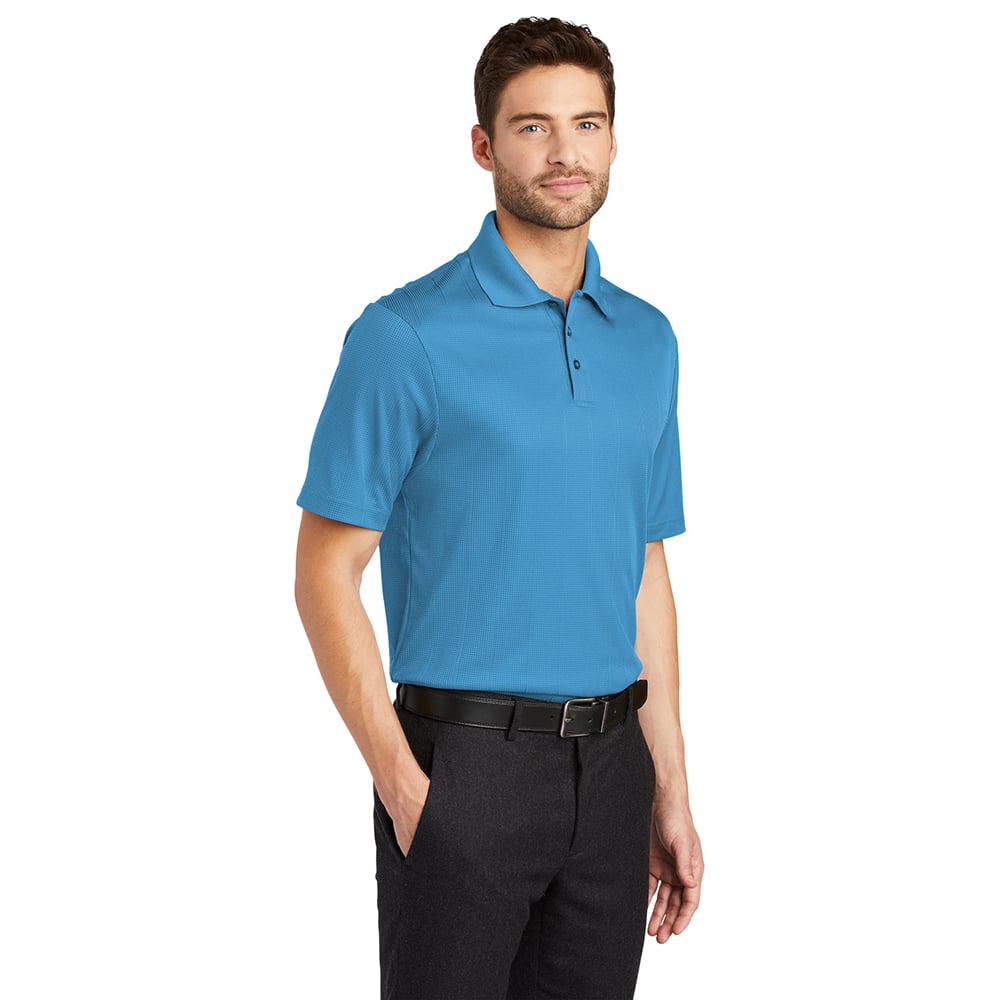 Port Authority K528 Fine Jacquard Short Sleeve Performance Polo Shirt - Gorvex.com