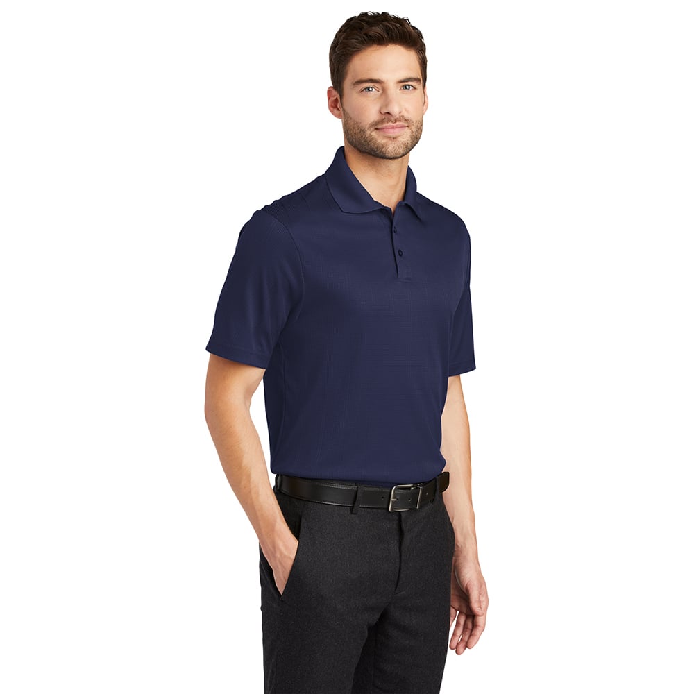 Port Authority K528 Fine Jacquard Short Sleeve Performance Polo Shirt - Gorvex.com
