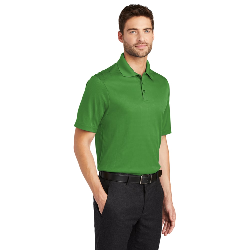 Port Authority K528 Fine Jacquard Short Sleeve Performance Polo Shirt - Gorvex.com