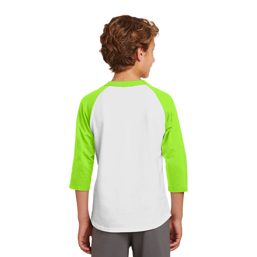 Sport - Tek YT200 Youth Colorblock Quarter Sleeve Raglan Jersey - Gorvex.com