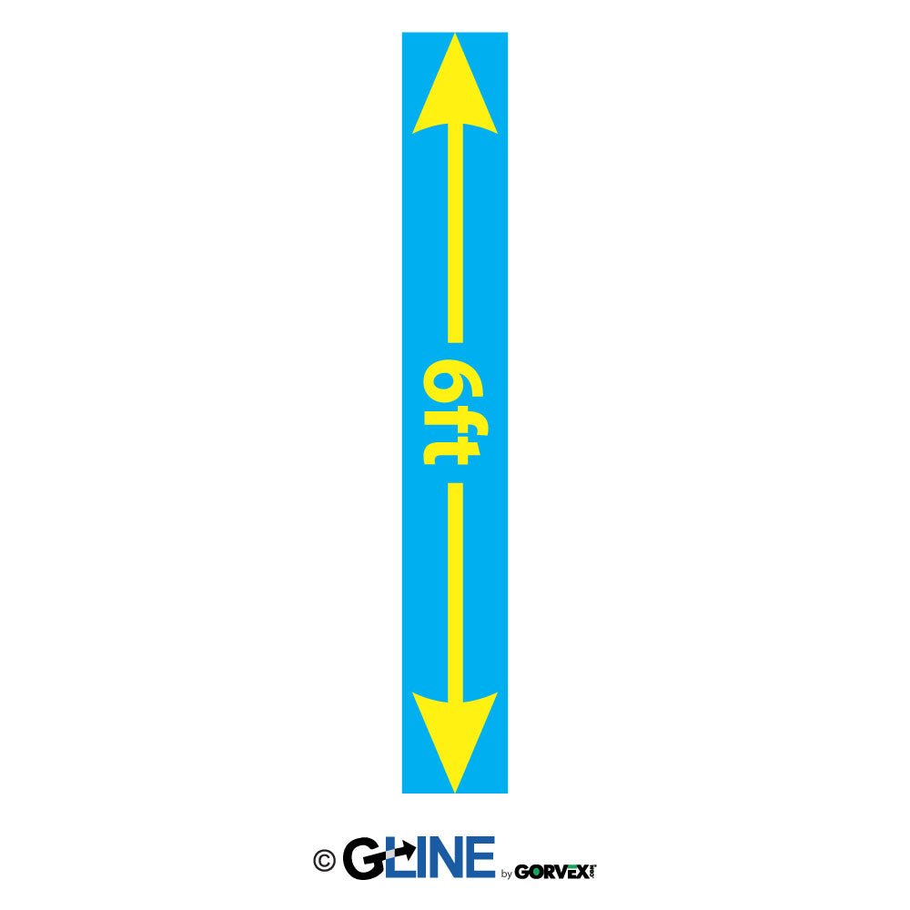 6 FT with Arrows Social Distancing PeopleFlow Decal - Gorvex.com