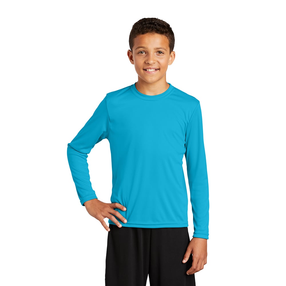 Sport - Tek YST350LS Youth Long Sleeve PosiCharge Competitor T-Shirt - Gorvex.com