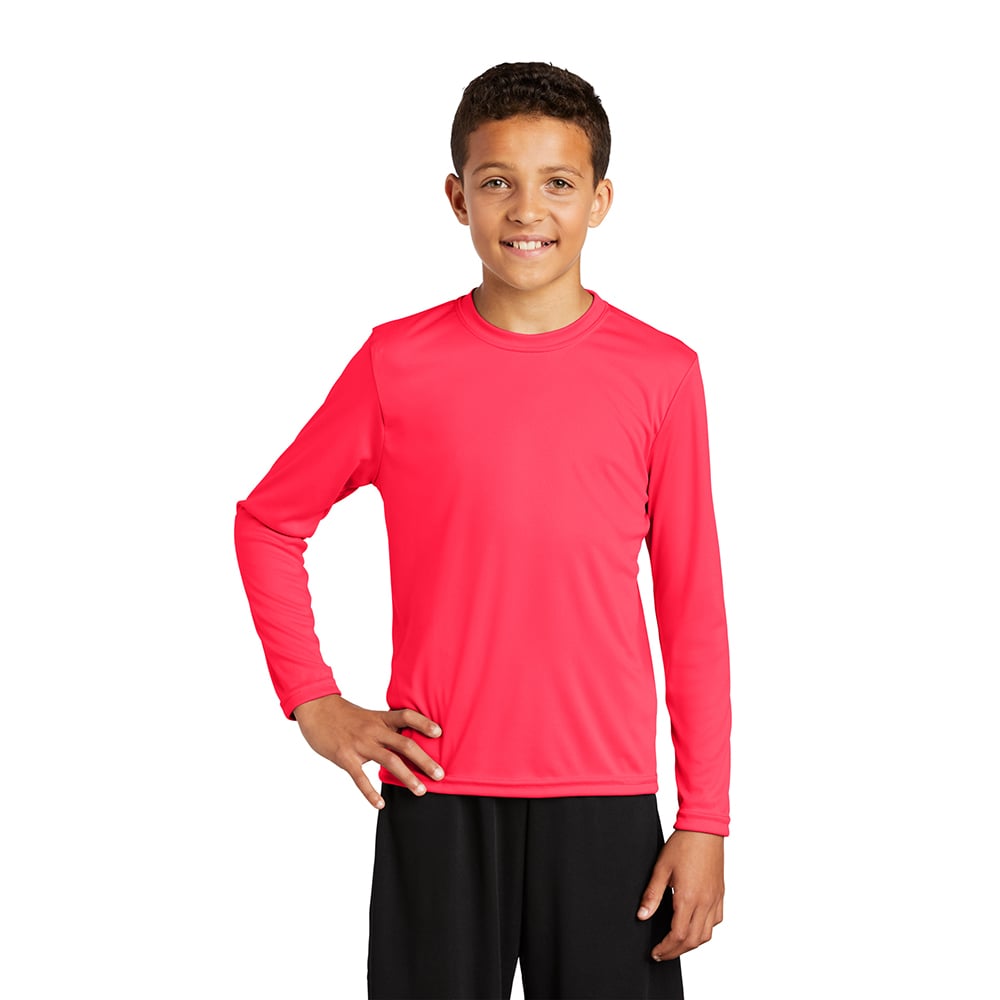 Sport - Tek YST350LS Youth Long Sleeve PosiCharge Competitor T-Shirt - Gorvex.com