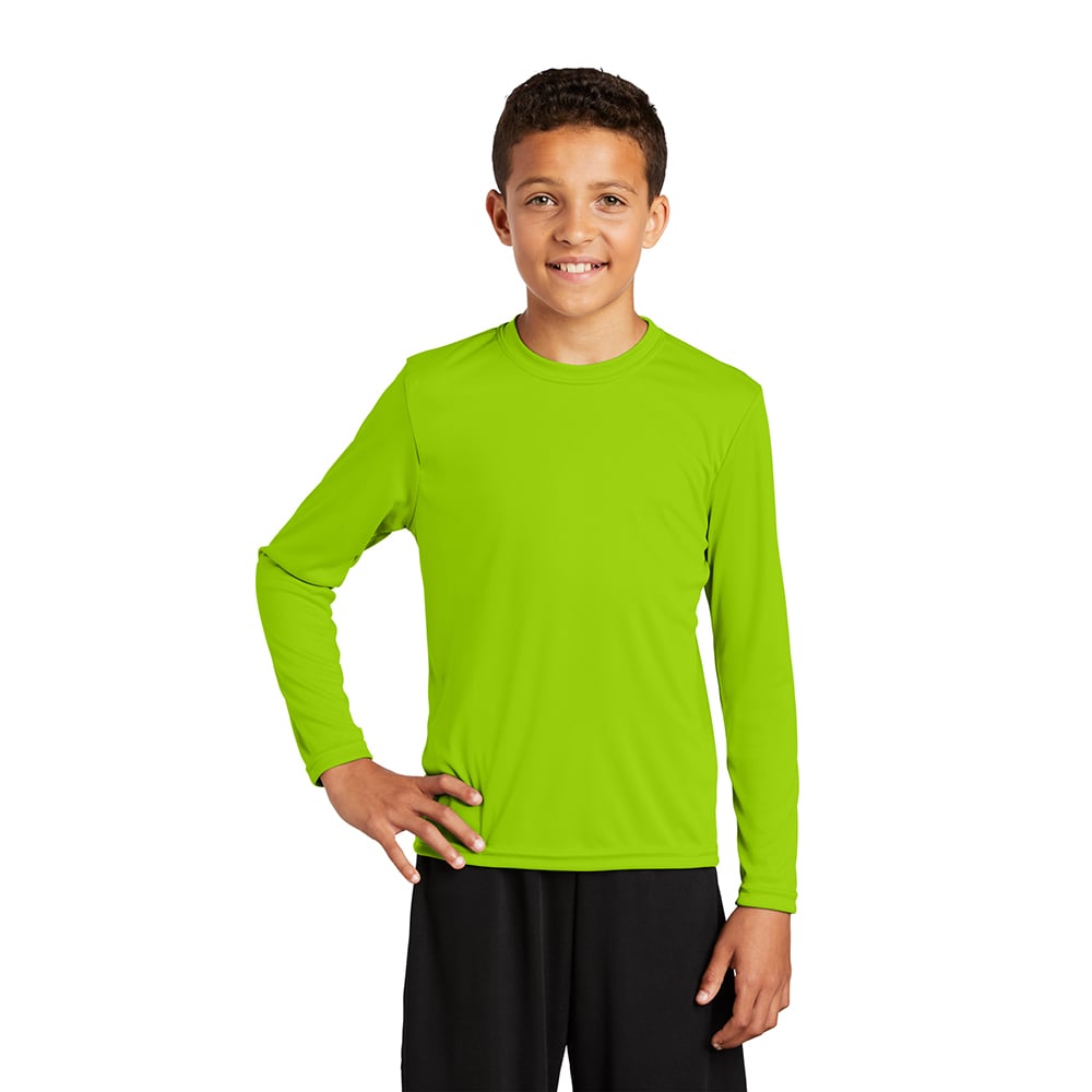 Sport - Tek YST350LS Youth Long Sleeve PosiCharge Competitor T-Shirt - Gorvex.com