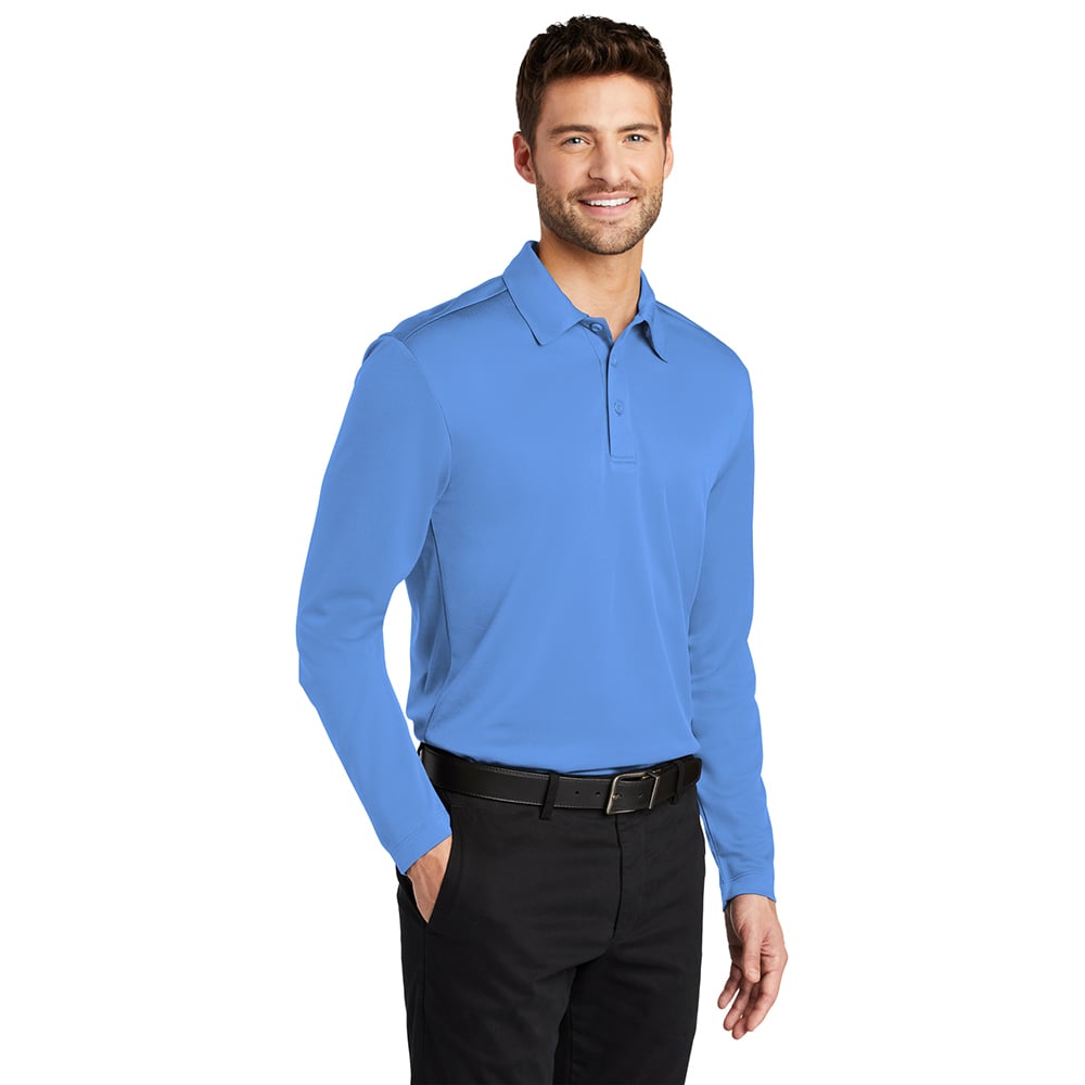 Port Authority K540LS Silk Touch Long Sleeve Performance Polo Shirt - Gorvex.com