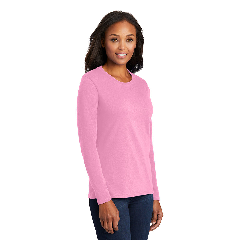 Port & Company LPC54LS Women's 100% Cotton Long Sleeve T-Shirt