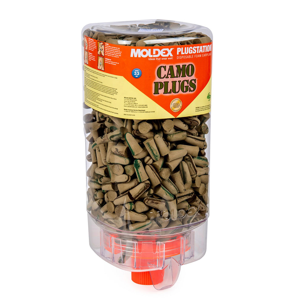 Moldex PlugStation 500 Pairs Camo Plugs 6648, NRR 33, 1 dispenser