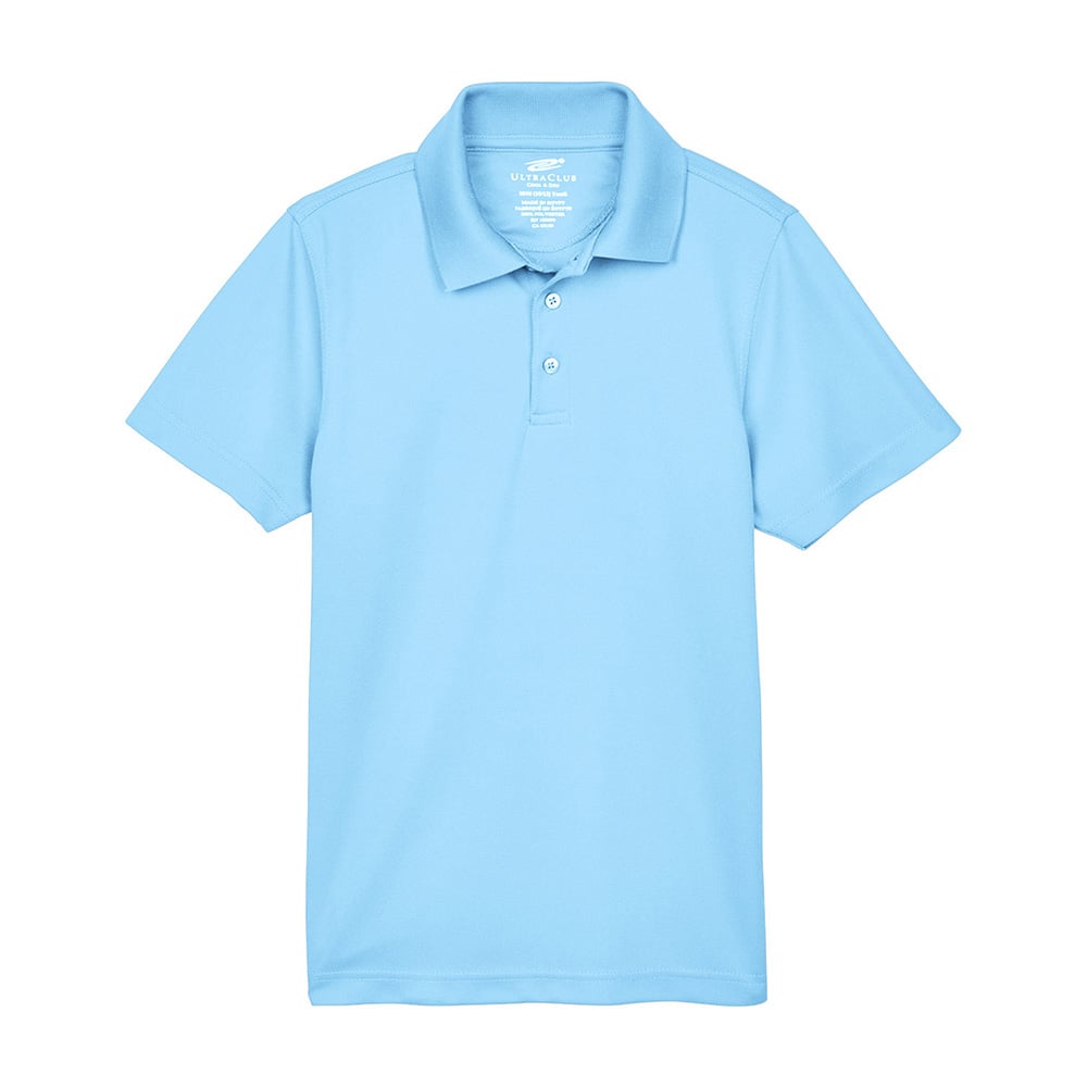 UltraClub Cool & Dry 8210Y Youth Mesh Piqué® Polo - Gorvex.com