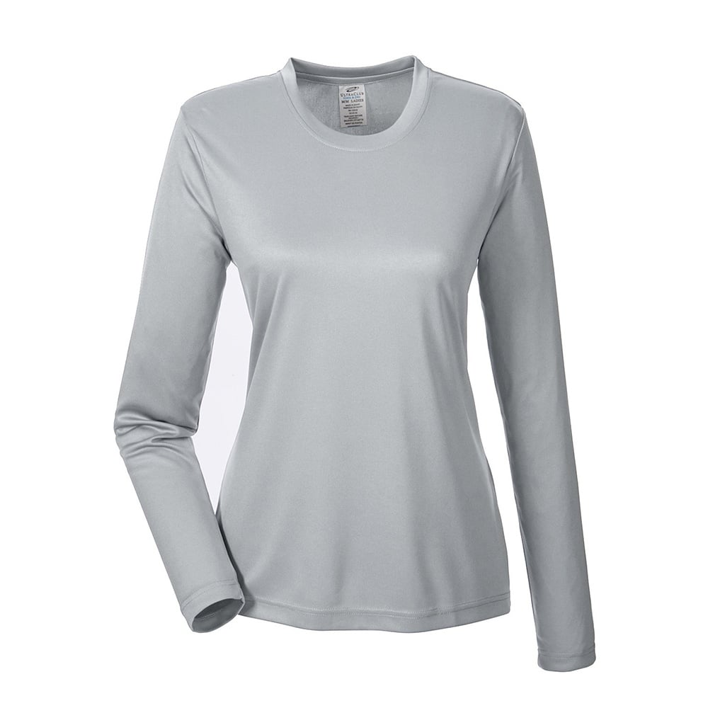 UltraClub Cool & Dry 8622W Ladies' Performance Long - Sleeve T-Shirt - Gorvex.com