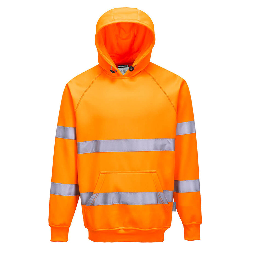 Portwest B304 Series Hi Vis Hooded Sweatshirt with Kangaroo Pocket