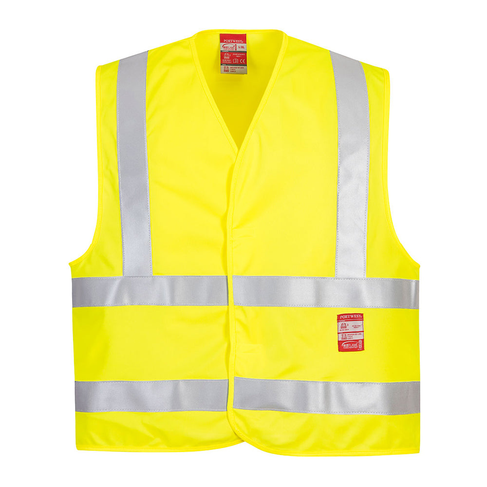 Portwest FR75 Series Hi Vis FR Solid Vest with Hook and Loop Closure