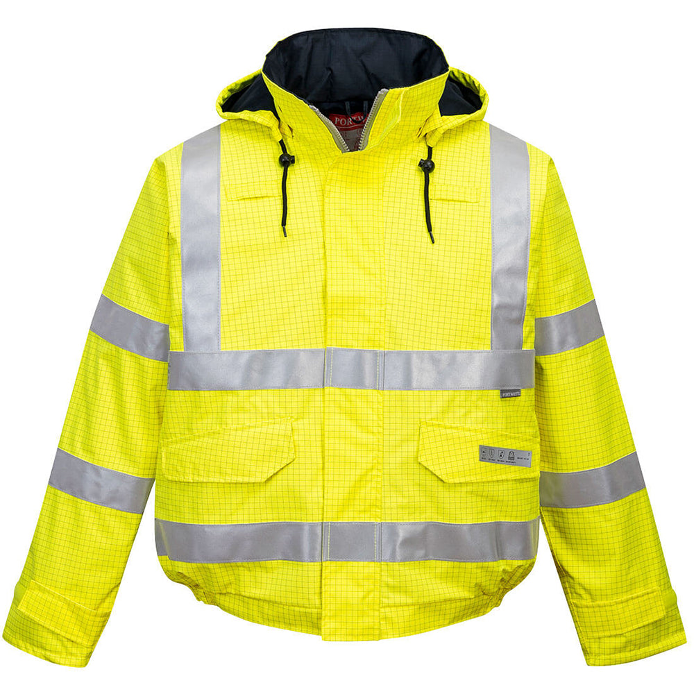 Portwest Bizflame Rain Hi-Vis Antistatic Bomber Jacket
