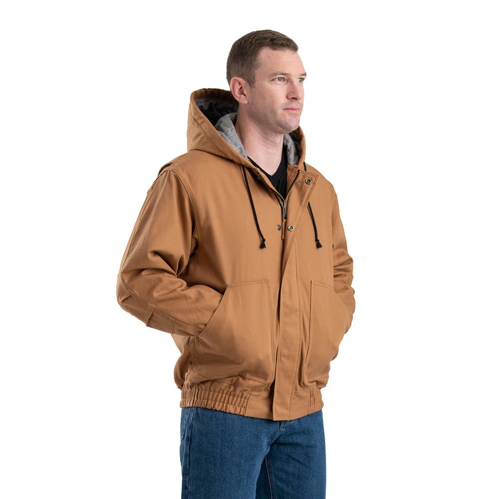 Berne FRHJ01 FR Duck Hooded Jacket with Snap - Button Storm Flap - Gorvex.com