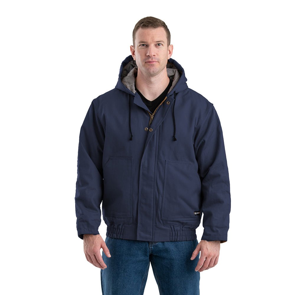 Berne FRHJ01 FR Duck Hooded Jacket with Snap - Button Storm Flap - Gorvex.com