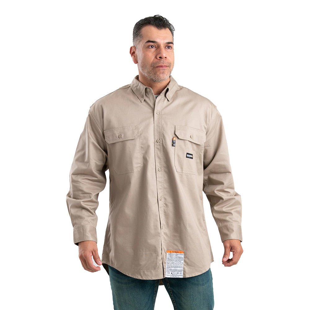 Berne FRSH10 FR Button - Down Work Shirt - Gorvex.com