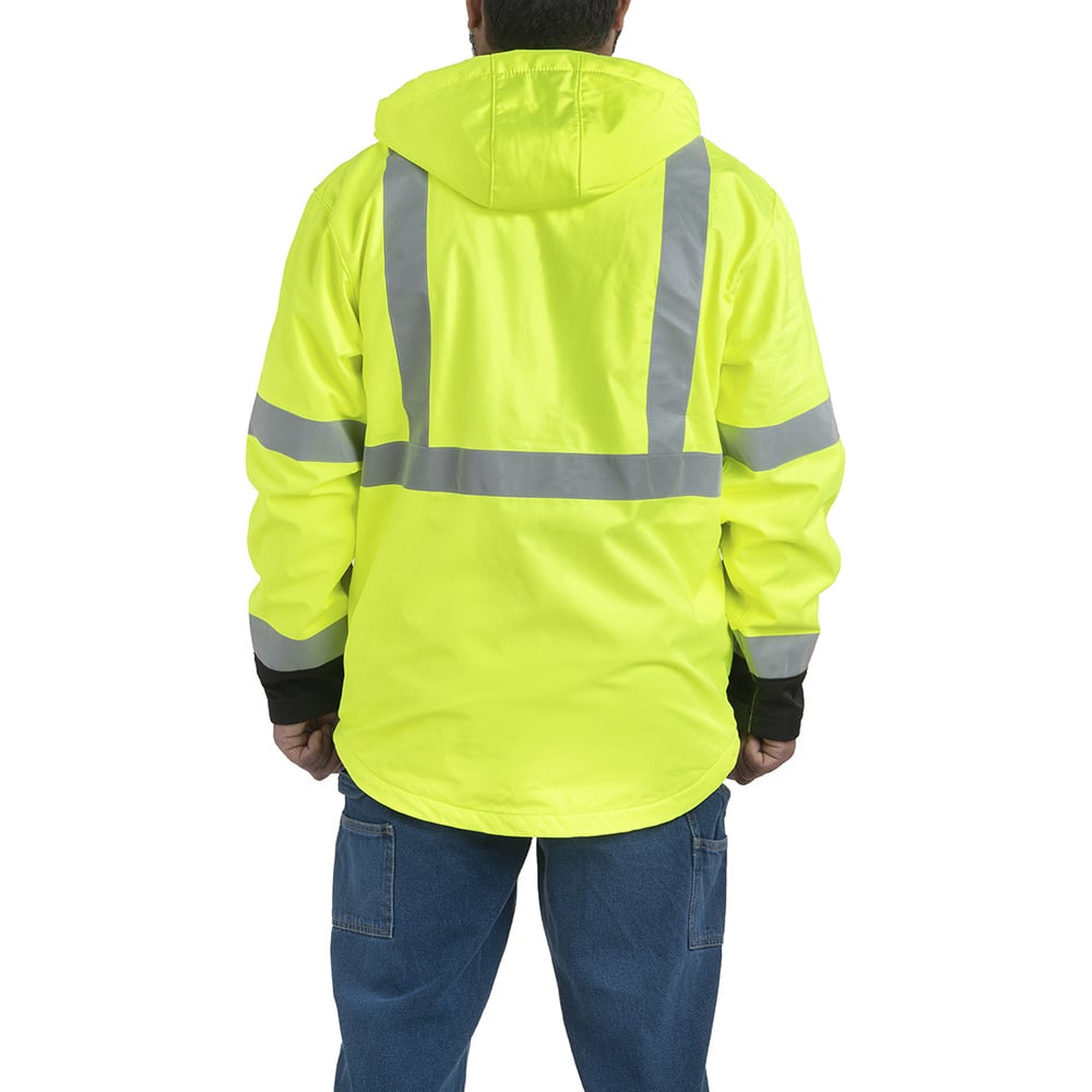 Berne HVJS206 Class 3 Hi Vis Softshell Jacket with Zip Pockets - Gorvex.com