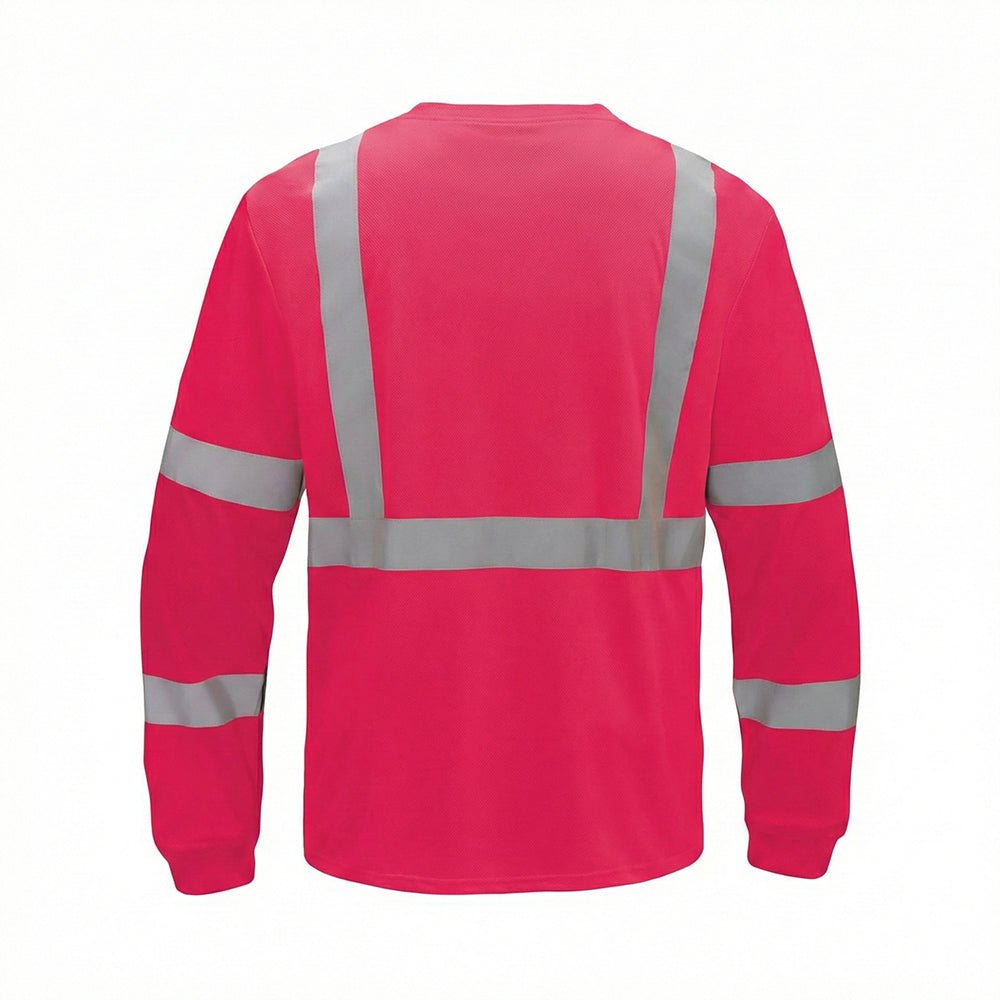 Colored Long Sleeve Safety T-Shirt with Black Bottom, Non - ANSI - Gorvex.com