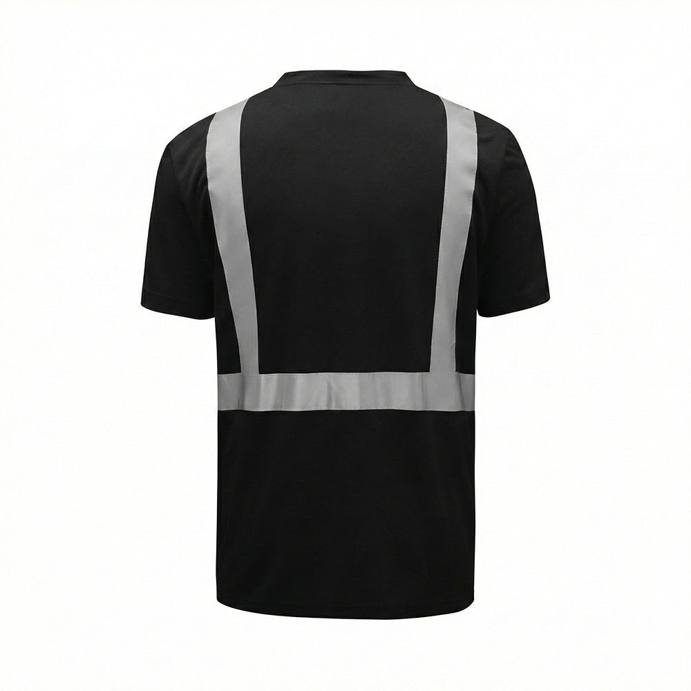 Colored Short Sleeve Safety T-Shirt with Black Bottom, Non - ANSI - Gorvex.com