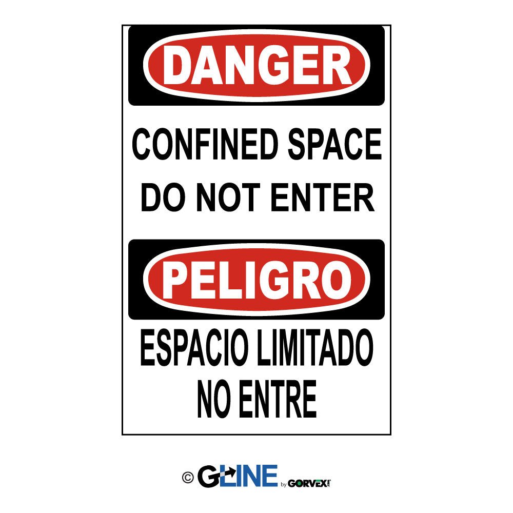 Confined Space Do Not Enter Espacio Confinado No Entre Sign - Gorvex.com