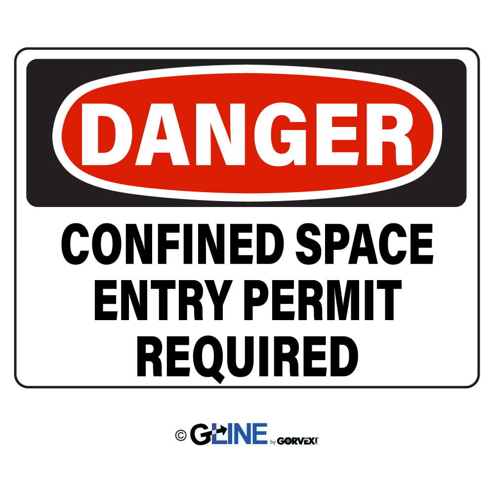 Confined Space Entry Permit Required - Danger Sign - Gorvex.com