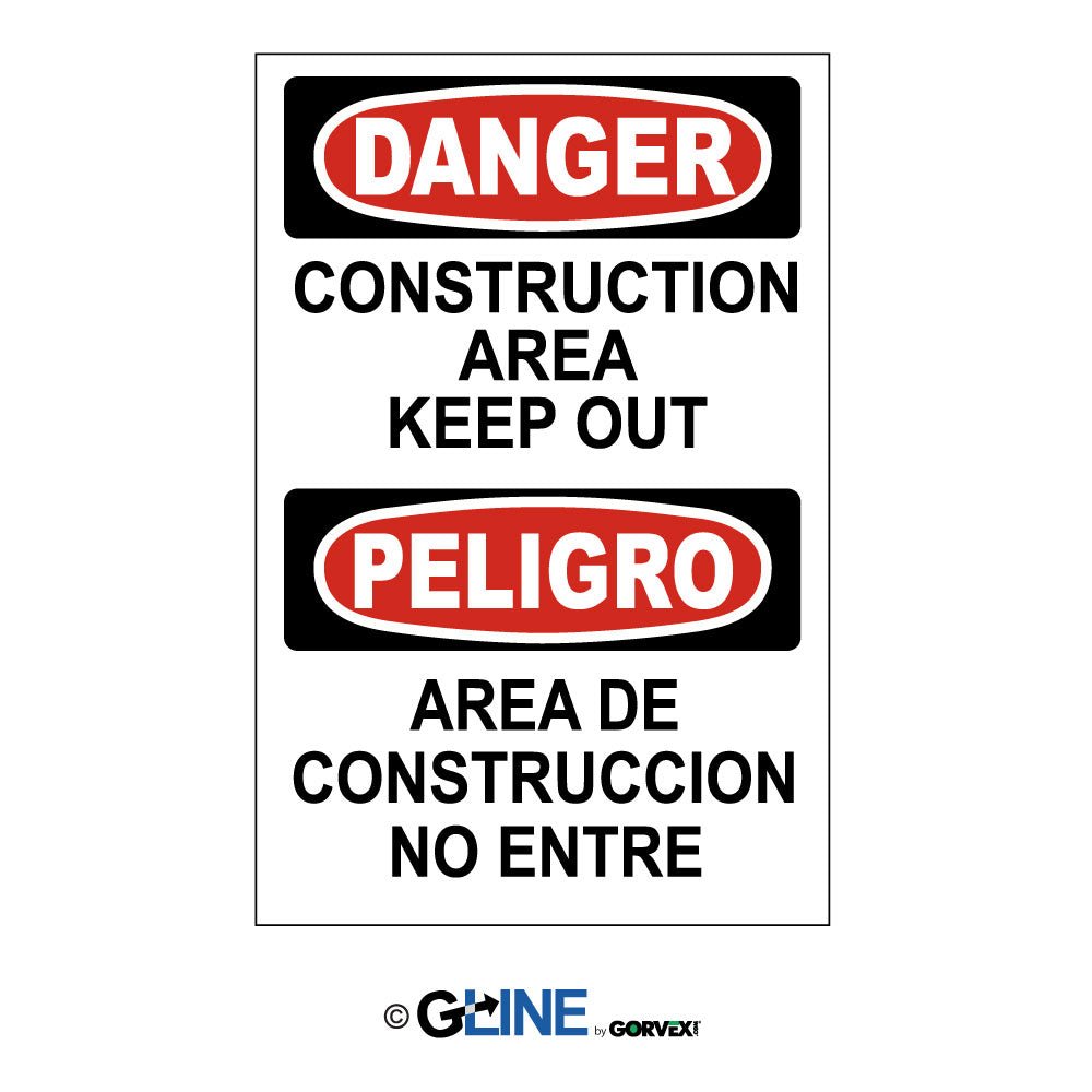 Construction Area Keep Out Peligro Área De Construcción No Entre - Gorvex.com