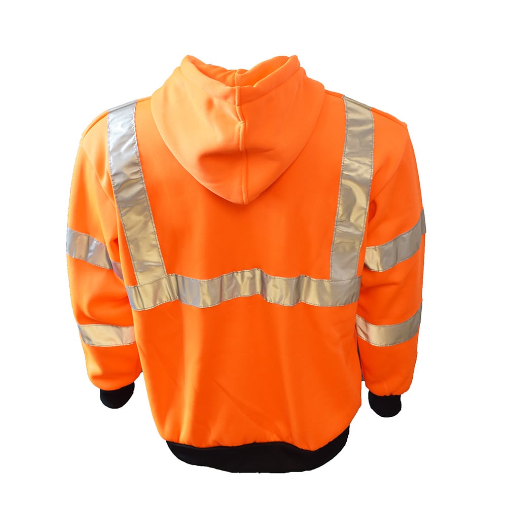 Cor - Brite™ Class 3 Hooded Sweatshirt with Stitched Reflective Tape - Gorvex.com