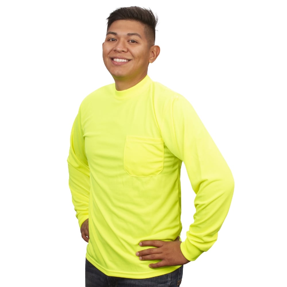 Cor - Brite™ V140/1 Non - Rated Hi Vis Birdseye Long Sleeve Shirt - Gorvex.com