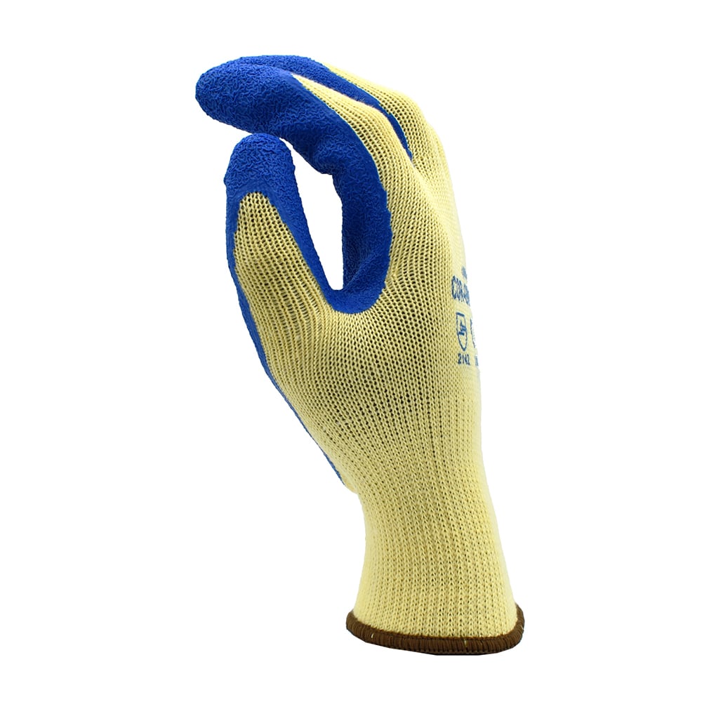 COR - GRIP™ Spun Polyester Gloves with Crinkle Latex Palm Coat, 1 dozen (12 pairs) - Gorvex.com
