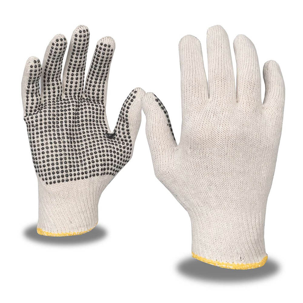Cordova 13 - Gauge Light Machine Knit Gloves, 1 - Sided PVC Dots, 1 dozen (12 pairs) - Gorvex.com