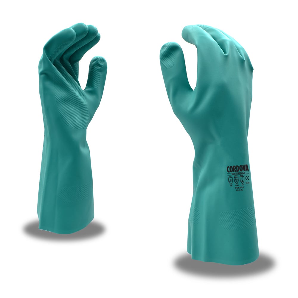 Cordova 46P Premium Flock - Lined Nitrile Glove with Embossed Grip, 1 dozen (12 pairs) - Gorvex.com