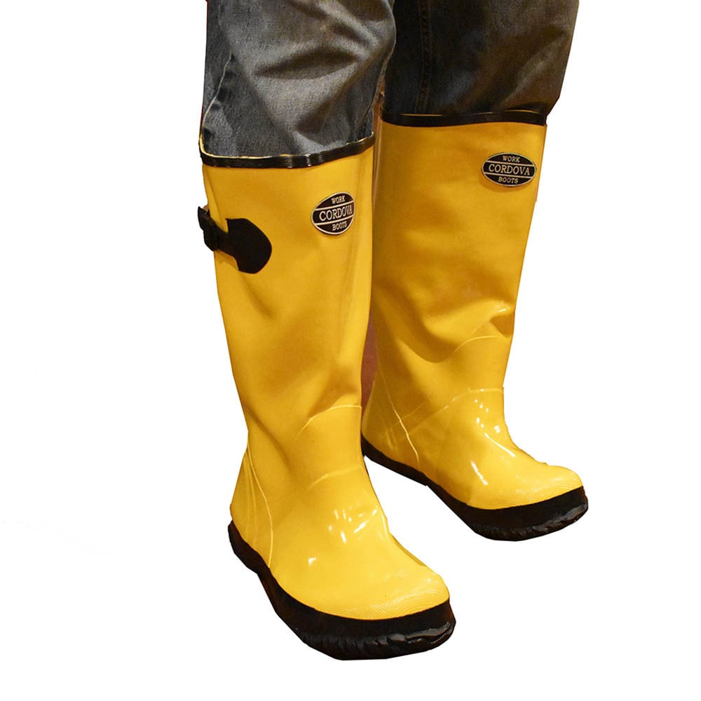 Cordova BYS 17" Yellow Rubber Slush Boots with Adjustable Top Strap, 1 pair - Gorvex.com