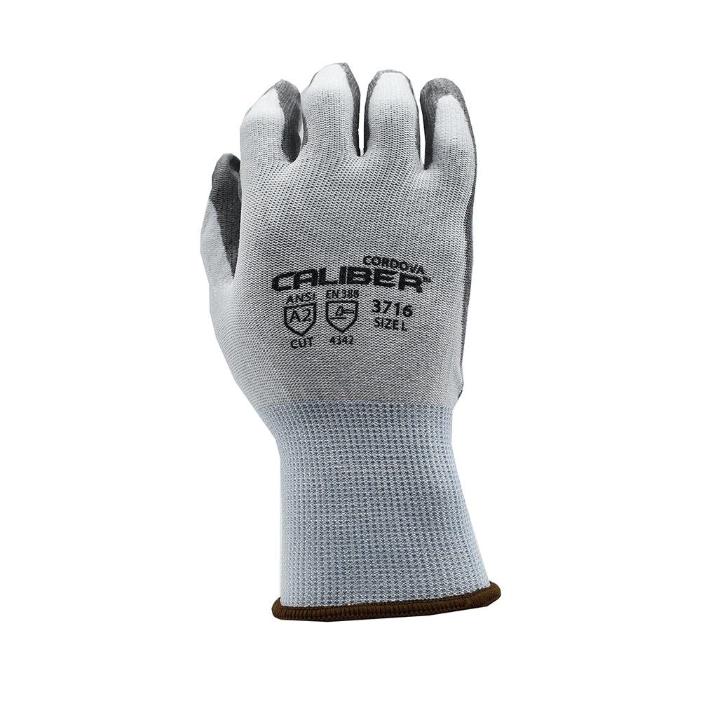 Cordova Caliber™ HPPE PU Palm Coated Gloves with Elastic Wrist, 1 pair - Gorvex.com