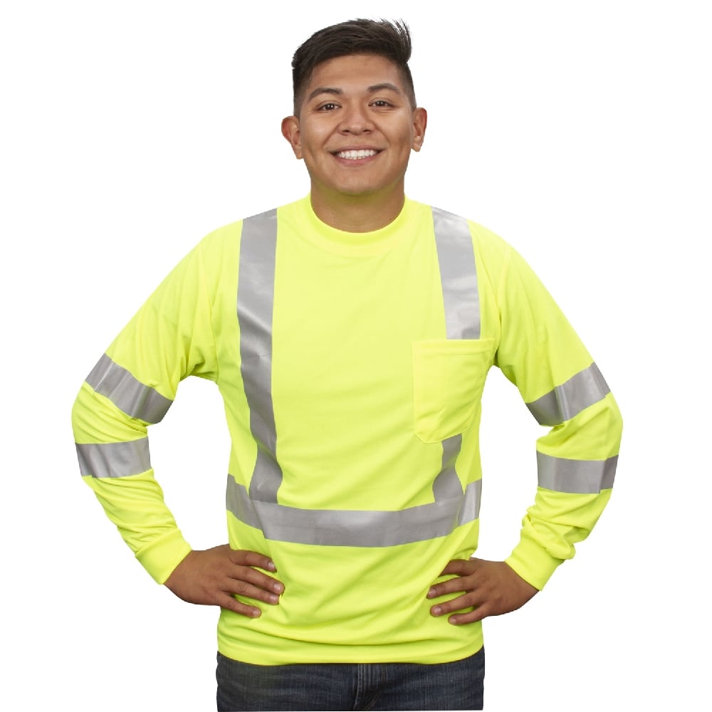 Cordova COR - BRITE® Hi Vis Long Sleeve Birdseye Shirt with Reflective Tape - Gorvex.com