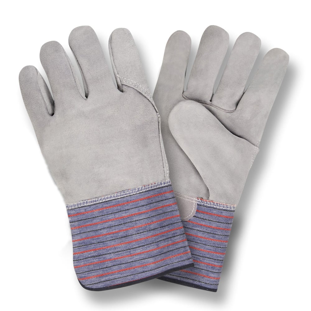 Cordova Cowhide Glove with Full Leather & Canvas Back + 4" Gauntlet Cuff, 1 dozen (12 pairs) - Gorvex.com
