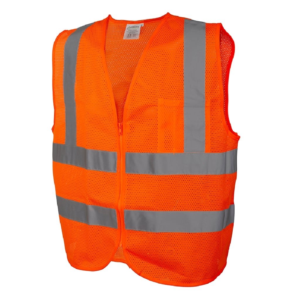 Cordova Hi Vis Mesh Vest with Inner Pocket and Zipper Closure - Gorvex.com