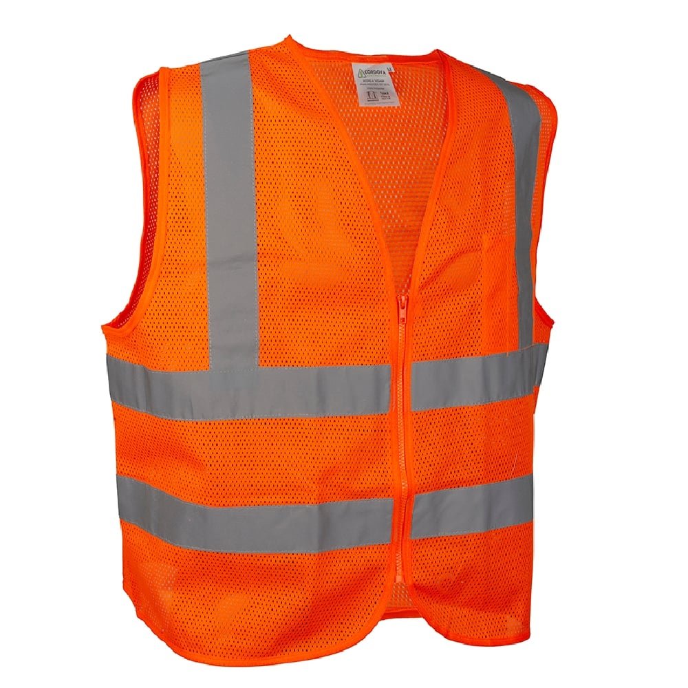 Cordova Hi Vis Mesh Vest with Inner Pocket and Zipper Closure - Gorvex.com