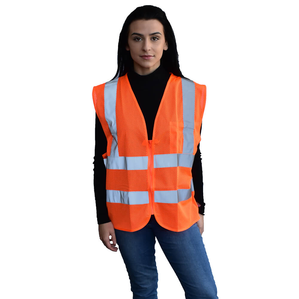 Cordova Hi Vis Mesh Vest with Inner Pocket and Zipper Closure - Gorvex.com