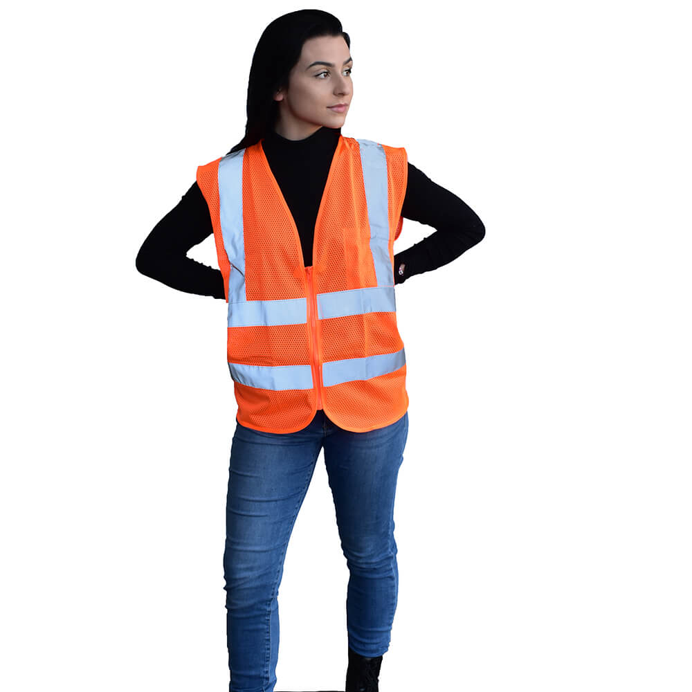 Cordova Hi Vis Mesh Vest with Inner Pocket and Zipper Closure - Gorvex.com