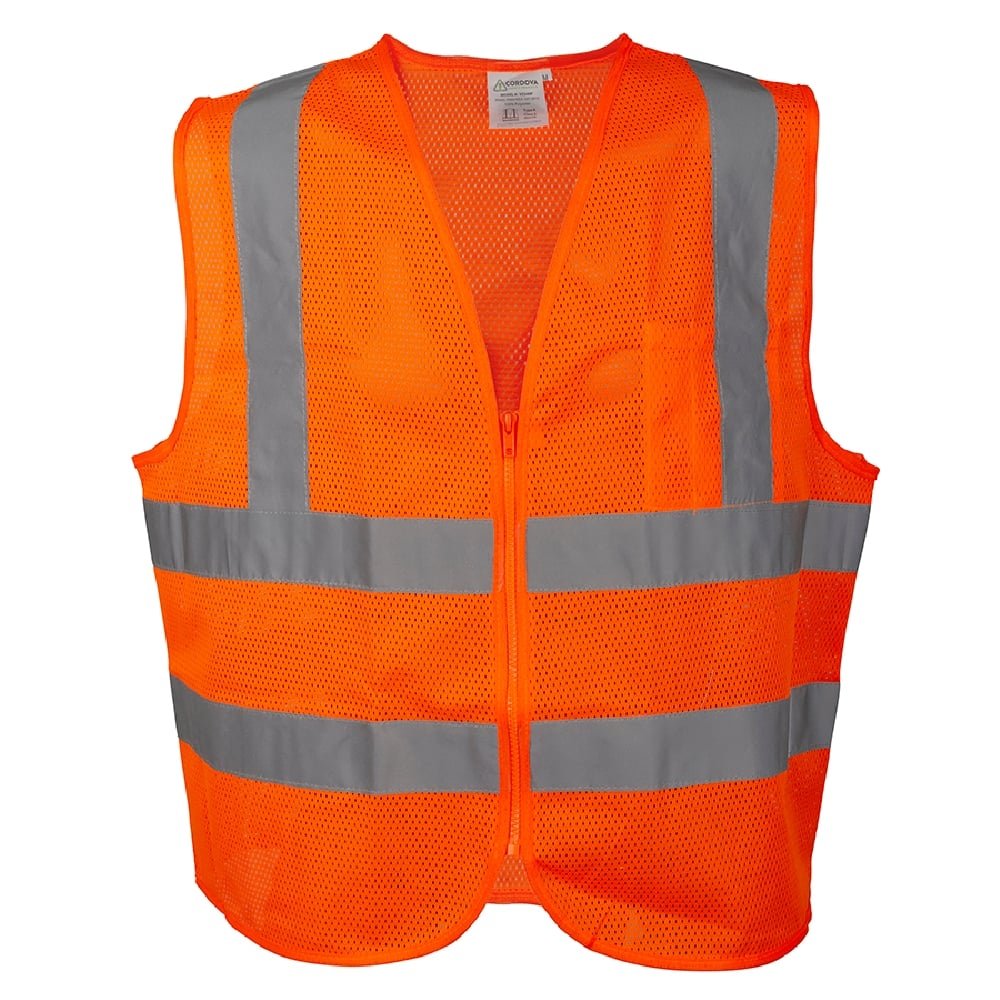 Cordova Hi Vis Mesh Vest with Inner Pocket and Zipper Closure - Gorvex.com