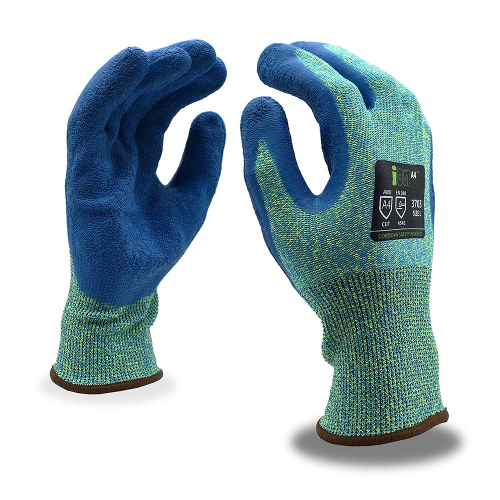 Cordova iON - A4™ ANSI Cut A4 HPPE/Glass Latex Palm Coated Gloves, 1 pair - Gorvex.com