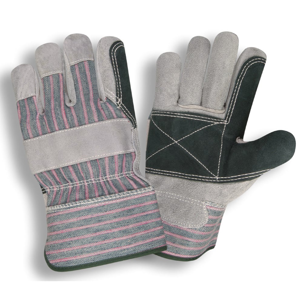 Cordova Split Cowhide Double Leather Palm Glove with 2.5" Cuff, 1 dozen (12 pairs) - Gorvex.com