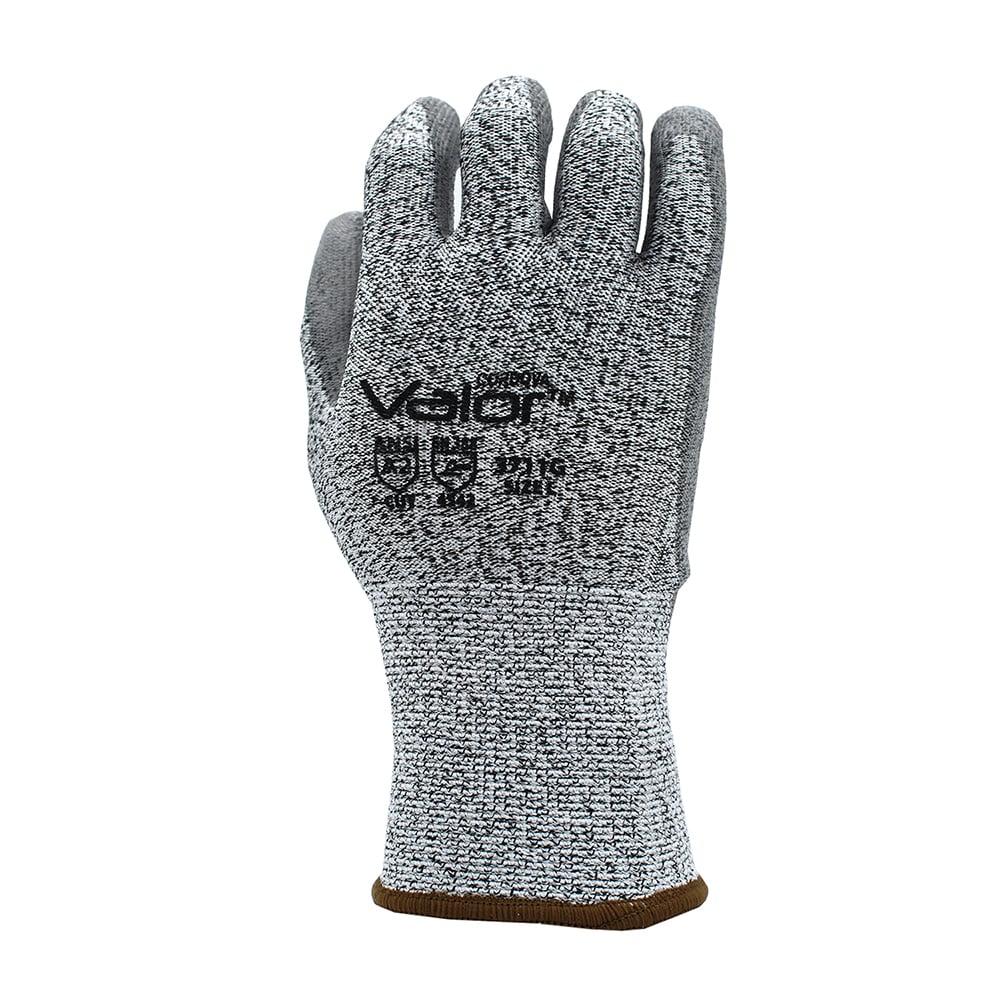 Cordova Valor™ Salt & Pepper HPPE PU Coated Gloves, ANSI A2, 1 pair - Gorvex.com